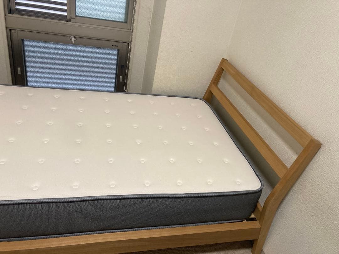 レイスイ　タモ材ベッド・シングル1台+マットレス1　京都　宇治　城陽　引取