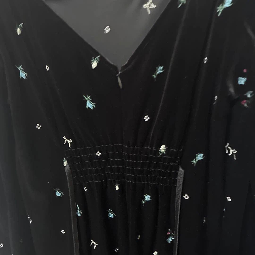 新品未使用FRAY I.D ベロアナローワンピース　ブラック