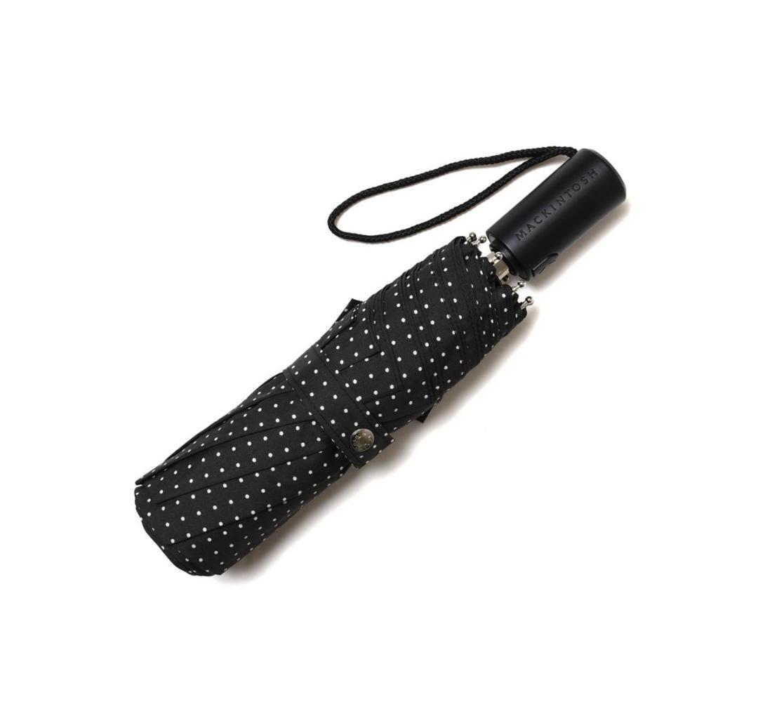 新品3.5割引 MACKINTOSH 折りたたみ傘 PORTER 黒ドット