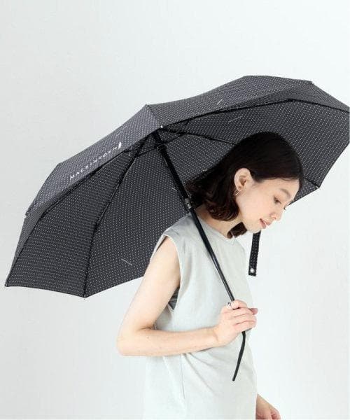新品3.5割引 MACKINTOSH 折りたたみ傘 PORTER 黒ドット