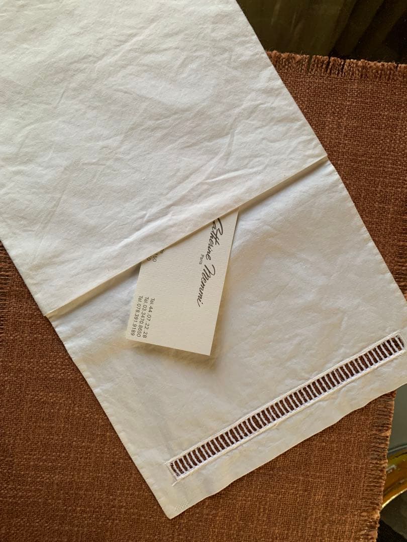 カトリーヌメミ　ビンテージ麻クッション2個と麻ノートカバー・サシェ入れ6点セット