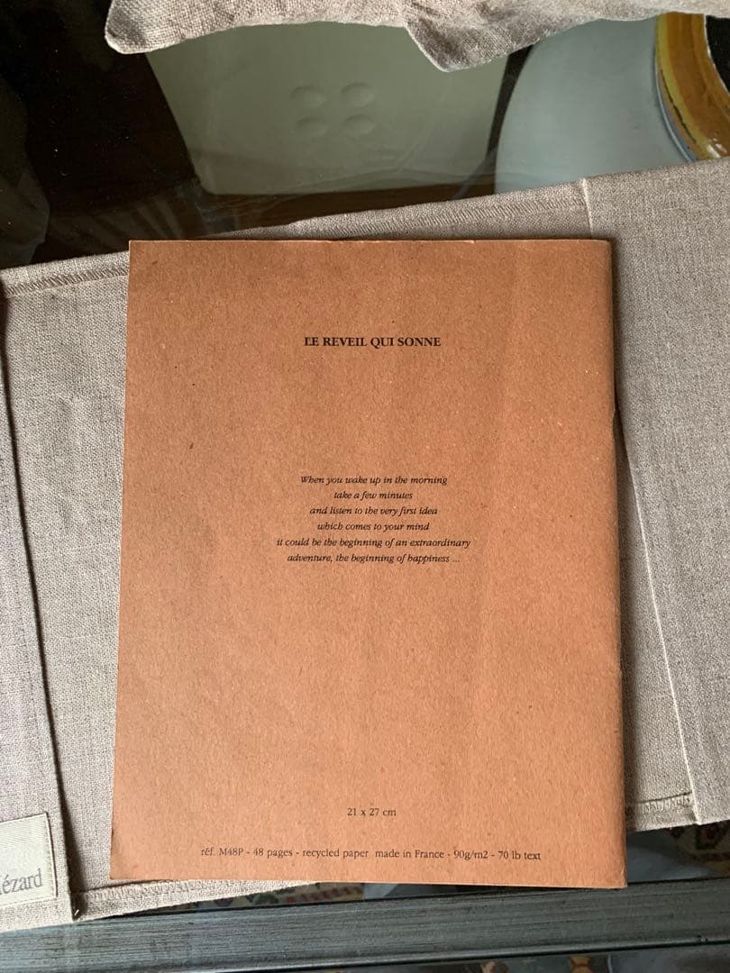 カトリーヌメミ　ビンテージ麻クッション2個と麻ノートカバー・サシェ入れ6点セット