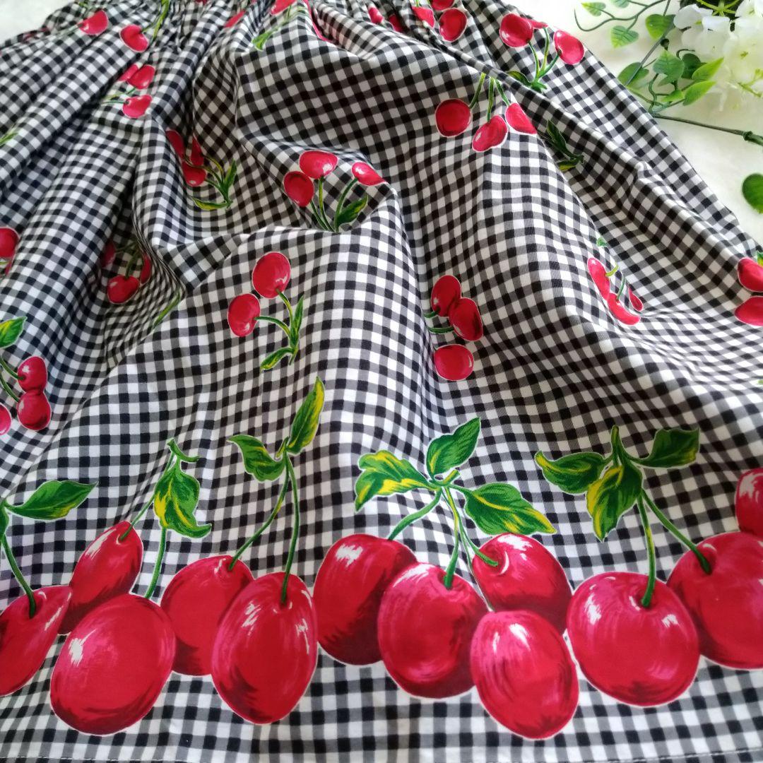 エミリーテンプル キャミソールワンピース さくらんぼ チェック 150