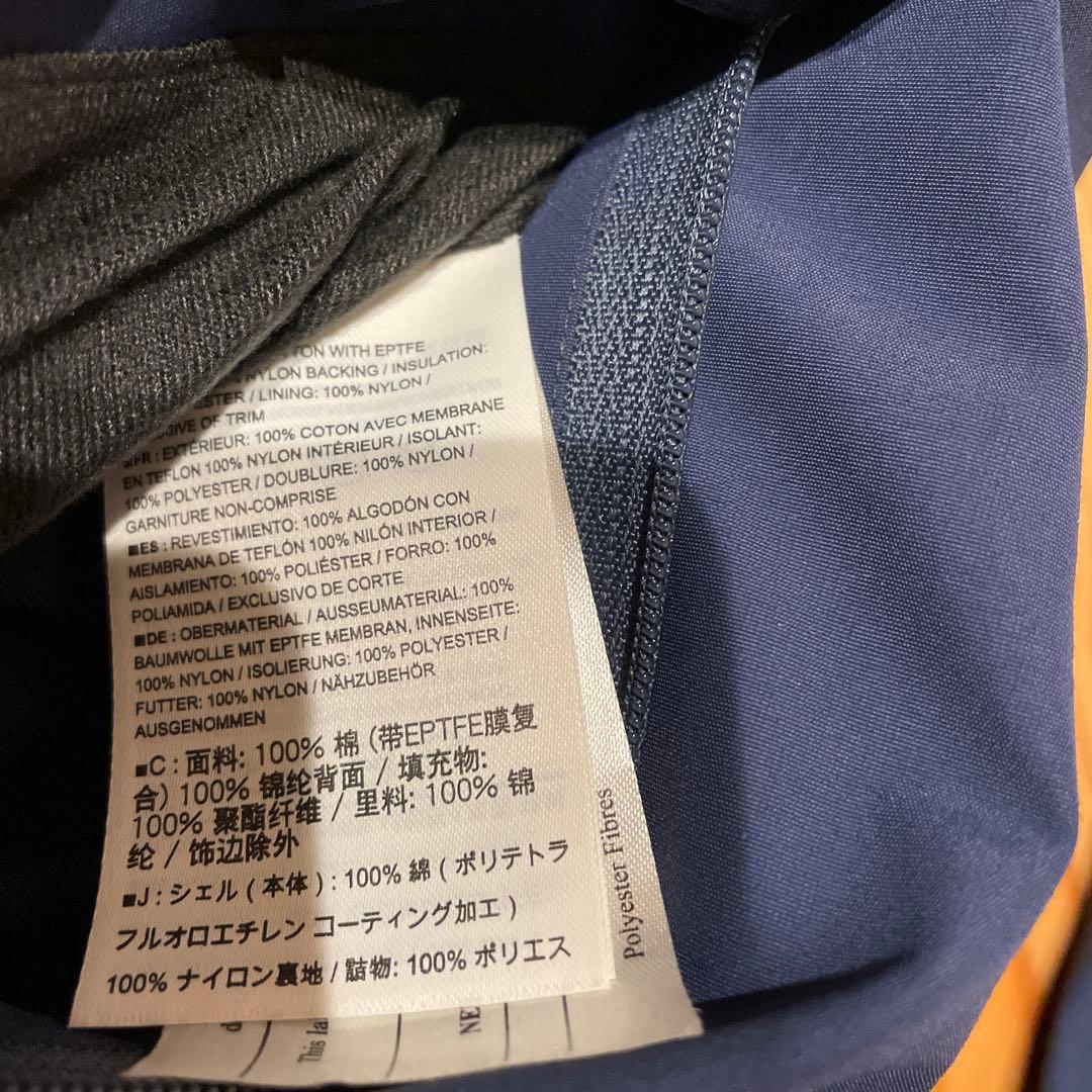 ネイビー ロング丈レインコート 中綿入り　アークテリックスヴェイランス