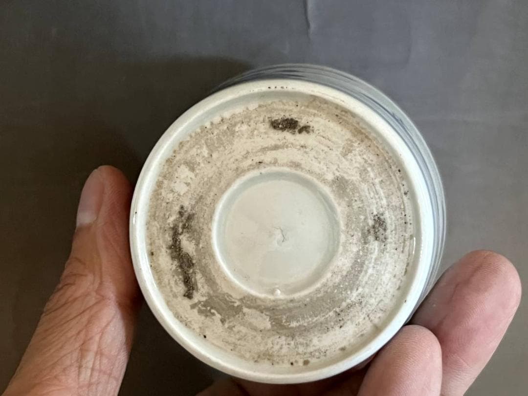 蕎麦猪口●手描きソバチョコ(江戸後期)伊万里染付山里図 15客 酒器時代物骨董■