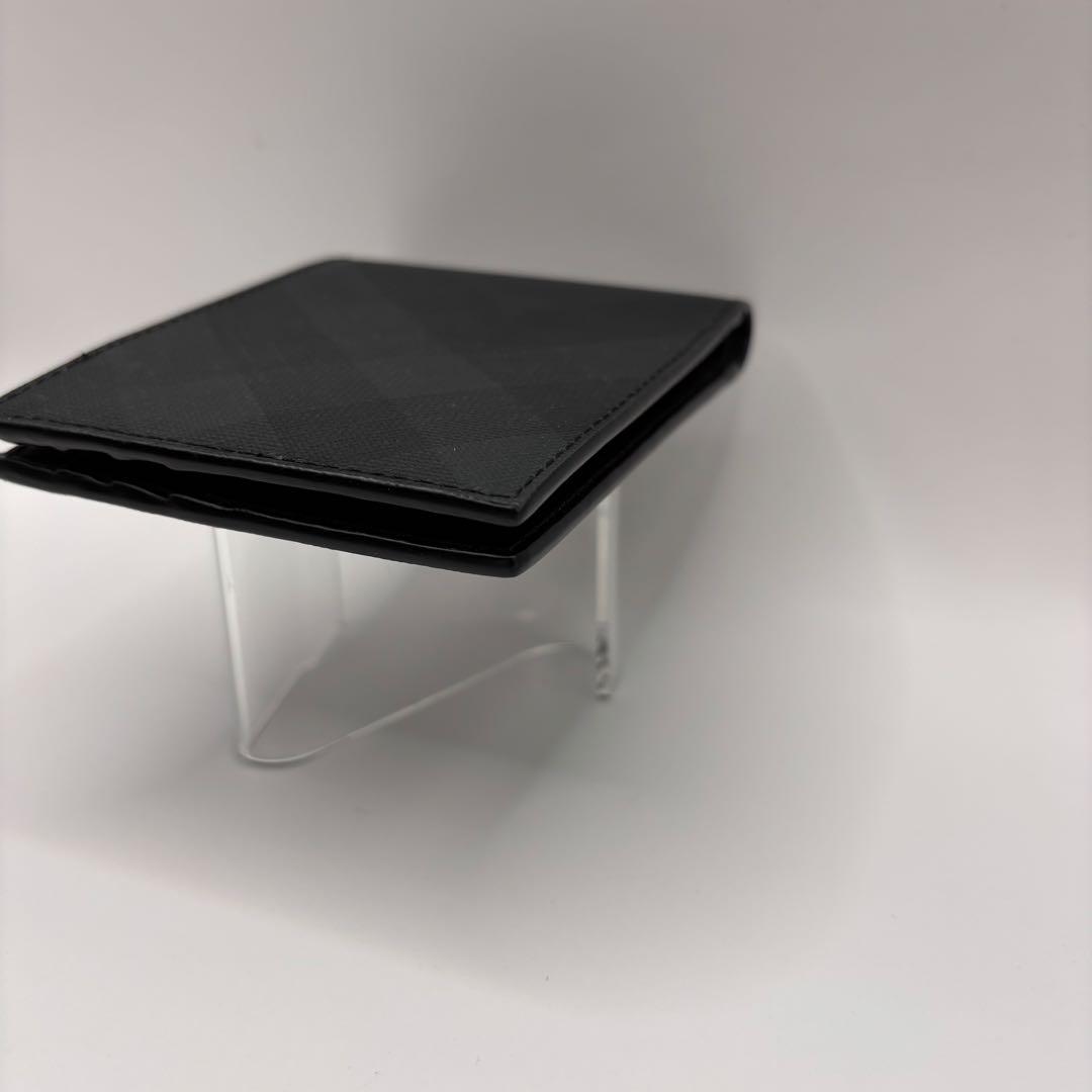 BURBERRY 二つ折り財布　チェック　スモークドノバチェック　折り財布　財布