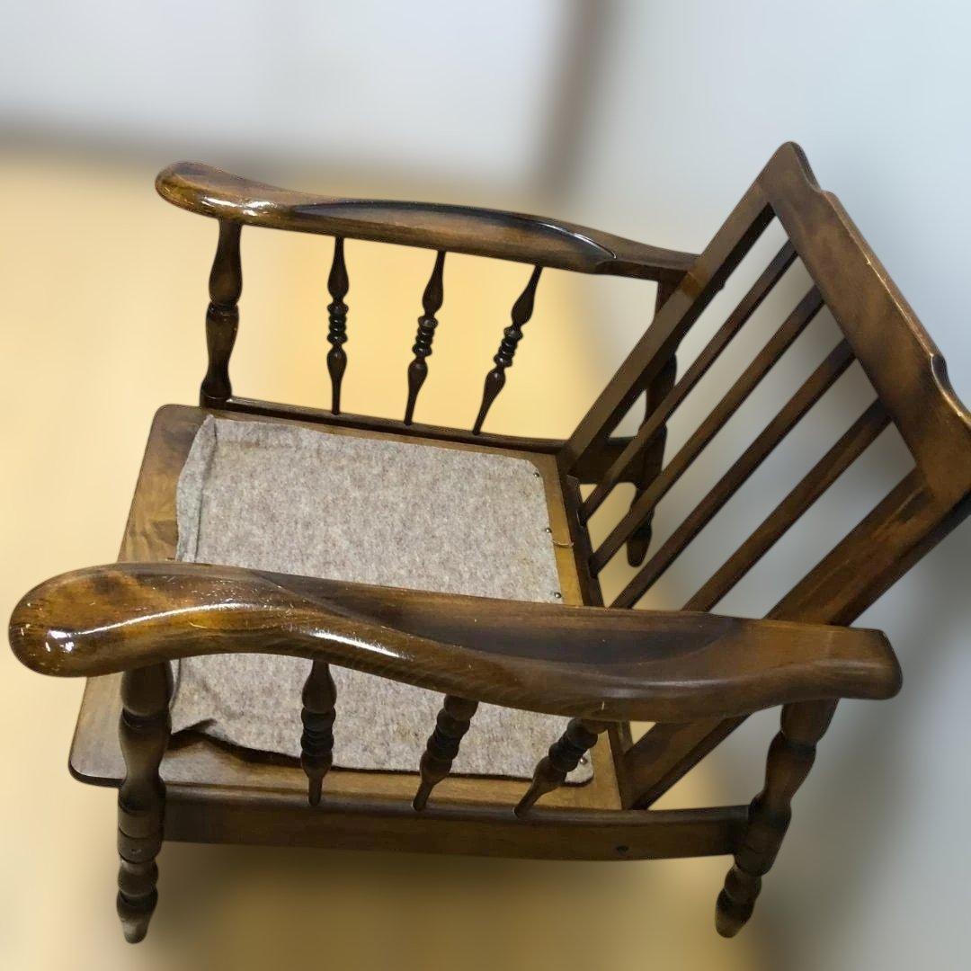 カリモク アームチェア 肘付き ダイニングチェア ヴィンテージ 112931-1