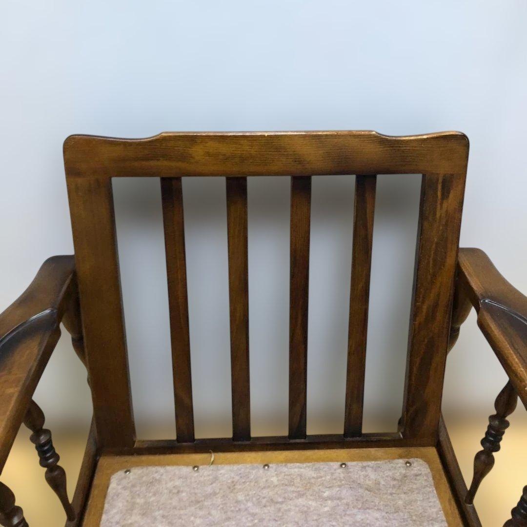 カリモク アームチェア 肘付き ダイニングチェア ヴィンテージ 112931-1