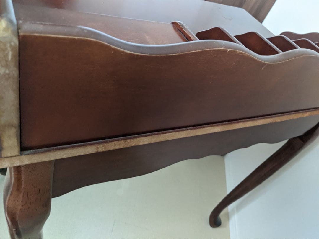 【ALEX YUU】クラシックスタイル文机 ダークブラウン