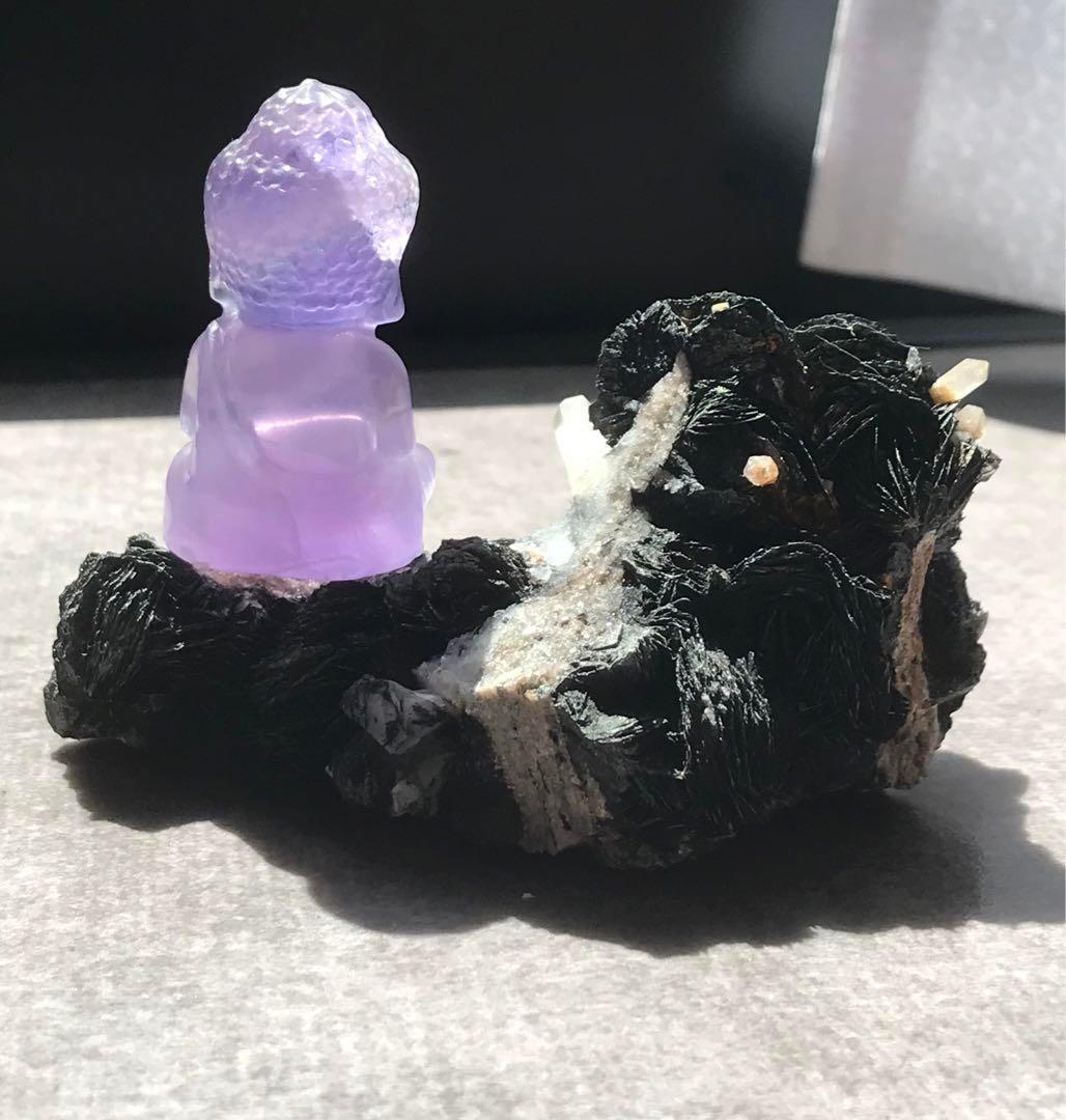 ☘️スペキュライト&クォーツ 鏡鉄鉱&水晶　仏様セット❤︎