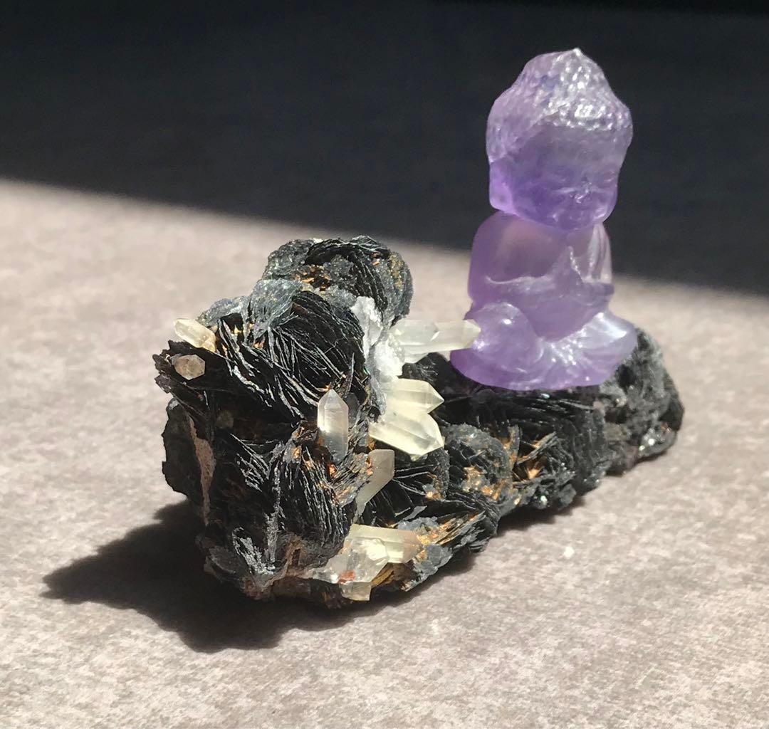 ☘️スペキュライト&クォーツ 鏡鉄鉱&水晶　仏様セット❤︎