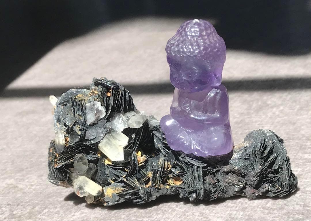 ☘️スペキュライト&クォーツ 鏡鉄鉱&水晶　仏様セット❤︎