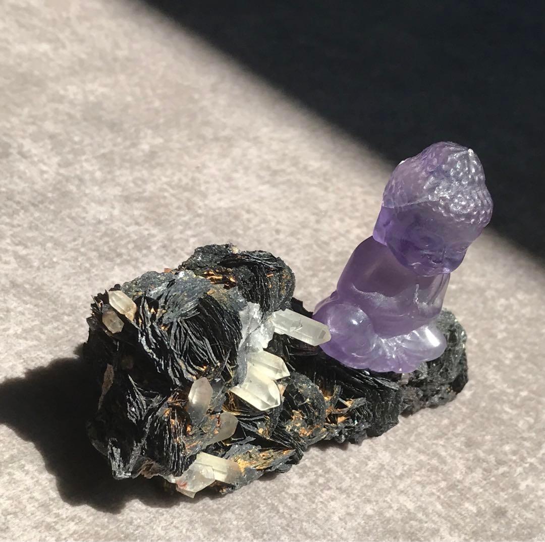 ☘️スペキュライト&クォーツ 鏡鉄鉱&水晶　仏様セット❤︎