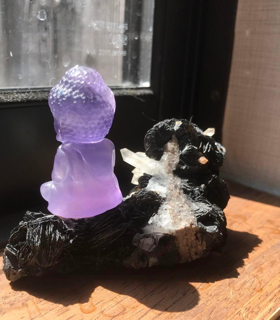 ☘️スペキュライト&クォーツ 鏡鉄鉱&水晶　仏様セット❤︎