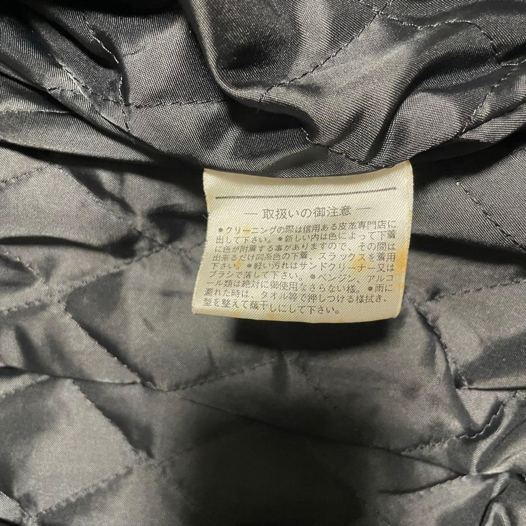 【vintage】アメリカ産羊革 ラムレザーシングルライダースジャケット 黒 M