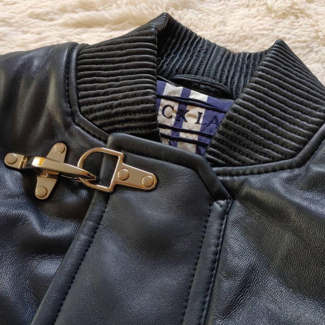 BURBERRY 異素材 切替 ファイヤーマンフック レザージャケット ブルゾン