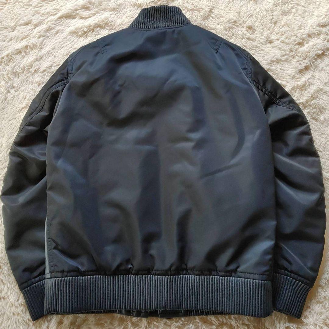 BURBERRY 異素材 切替 ファイヤーマンフック レザージャケット ブルゾン