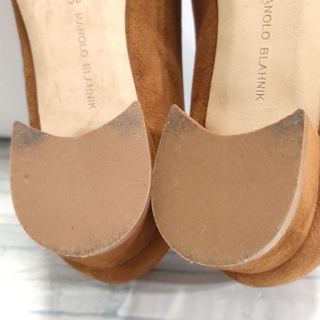 箱保存袋付き美品✨マノロブラニク　リストニー　スウェード　ブラウン　35