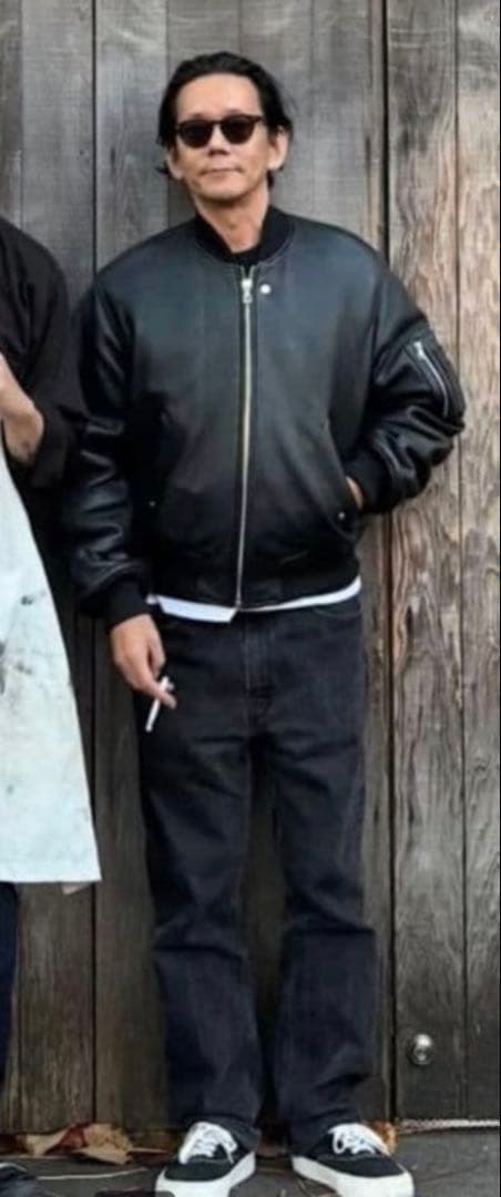 stussy leather built bomber jacket ジャケット