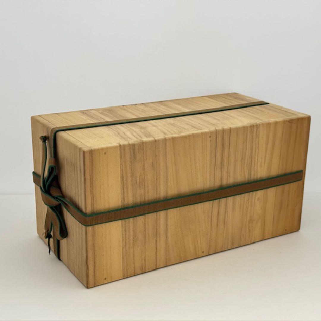 茶道具 九谷 晴山 染付高砂花入 鯉耳 共箱 茶道