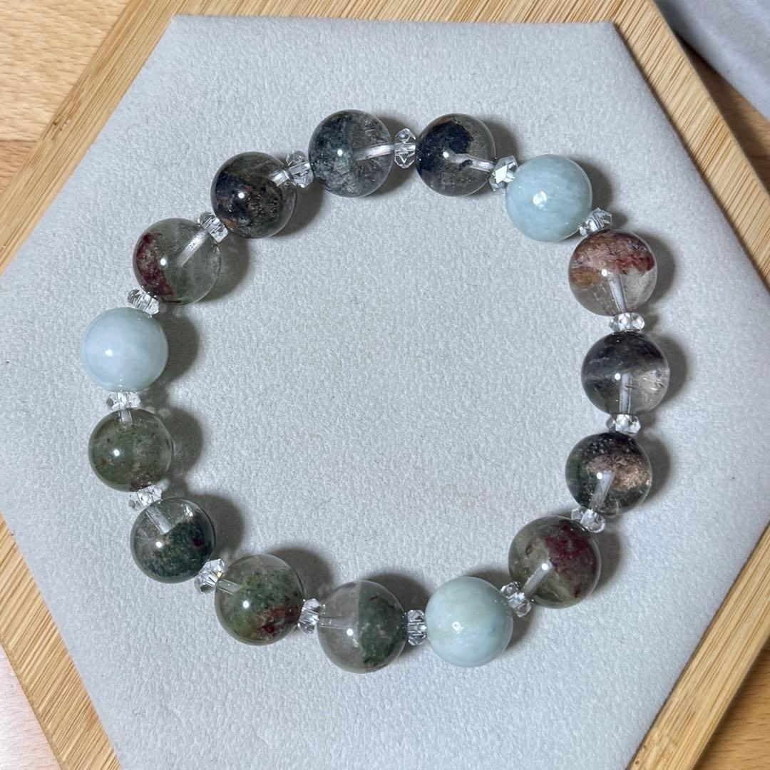 【新品未使用】龍神ガーデンファントムクォーツブレスレット、13.0〜13.9mm