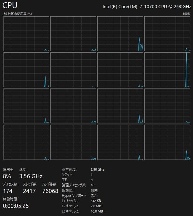 Intel Core i7 10700 CPU 【動作確認済】