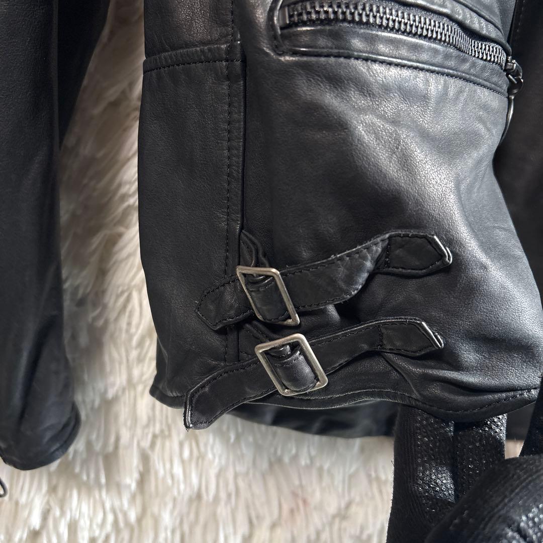 sisii シシ　レザーライダース　ジャケット　M ブラック　キルティング