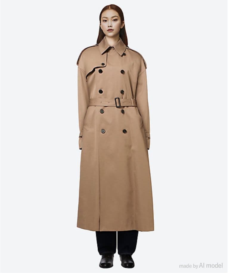 値下【サイズ3】HYKEハイク2wayトレンチコート(着脱可能な起毛ライナー付)