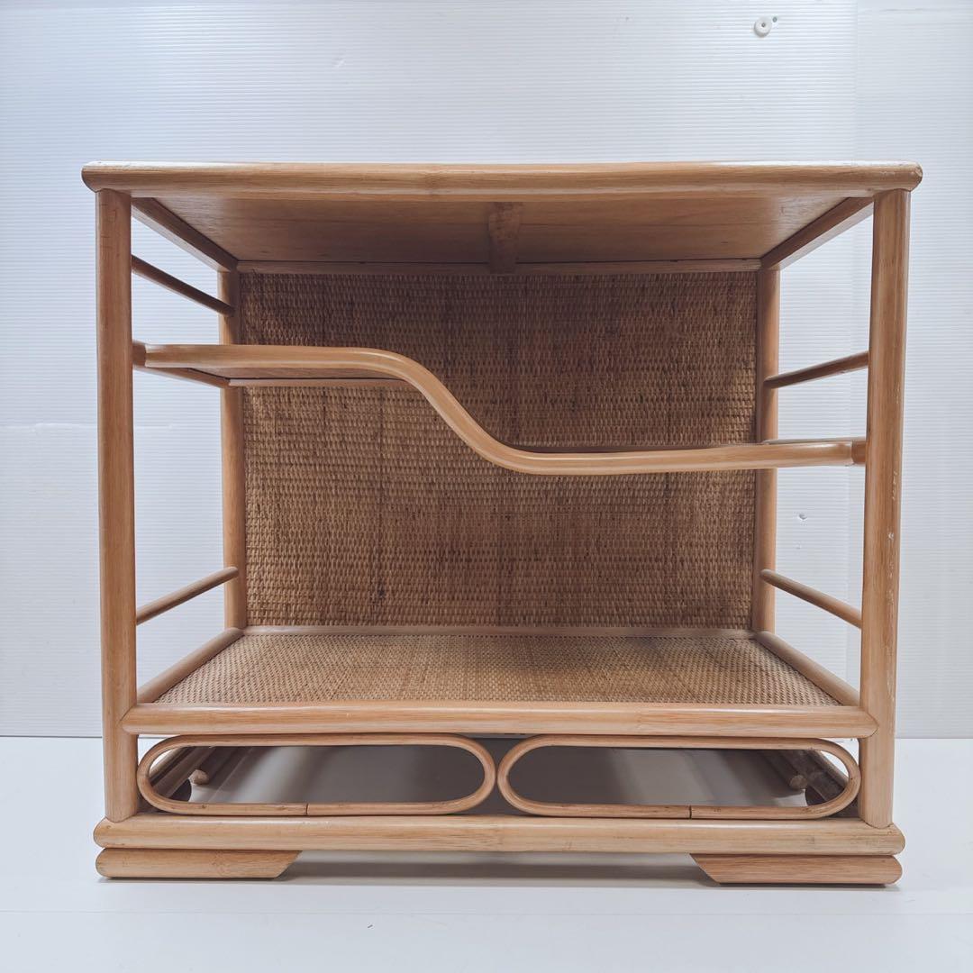 k1809 激レア ラタン 籐家具 籐 棚 和風 入手困難 希少品