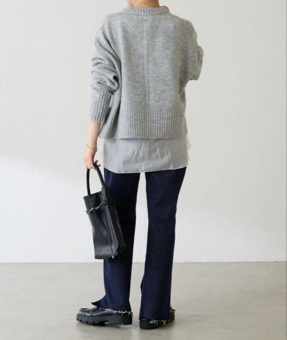 新品COLLAGE GALLARDAGALANTE ヤクライクニットライトグレー