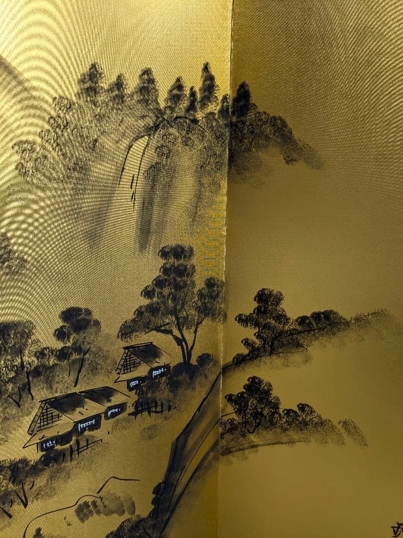 御屏風　金屏風　六曲一隻　　銀座トップアート　　衝立　　パーテーション　間仕切り