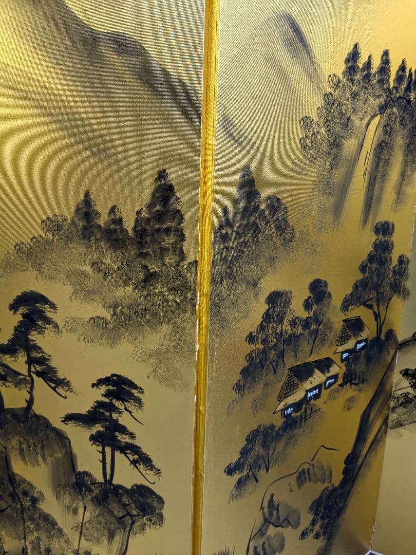 御屏風　金屏風　六曲一隻　　銀座トップアート　　衝立　　パーテーション　間仕切り