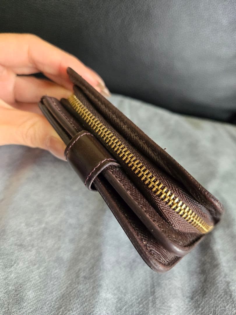 美品Louis Vuitton ルイヴィトン コンパクト 二つ折り財布 ダミエ