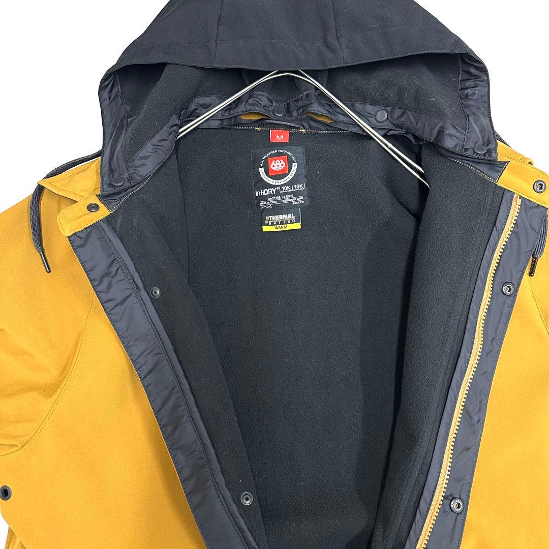 686 コーチジャケット スノーボードウェア 撥水 フード着脱可 Mサイズ