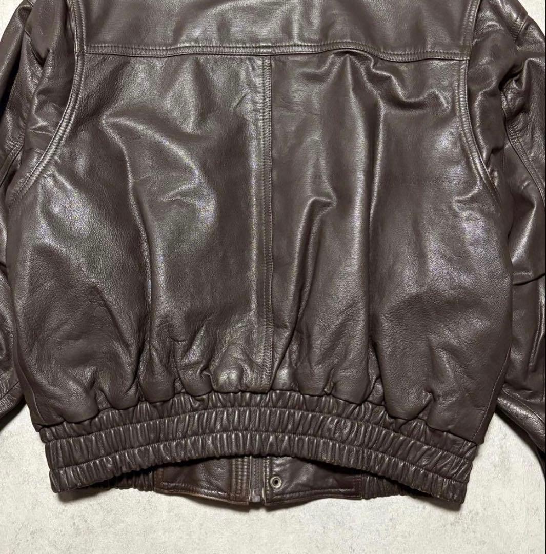【vintage】フライトジャケット XL本革　A2 ブルゾン　ボンバー　短丈