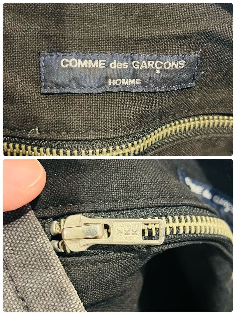 希少! コムデギャルソン・オム　キャンバストートバッグ　ワッペン　ロゴドン