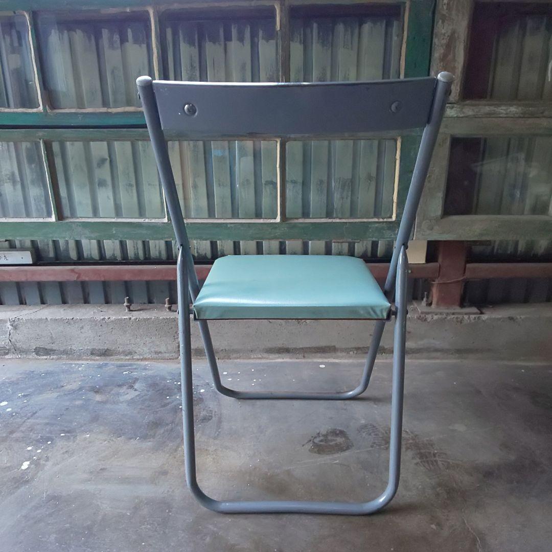 ヴィンテージチェア シャビー シック 鉄製 パイプ椅子 折りたたみ 椅子