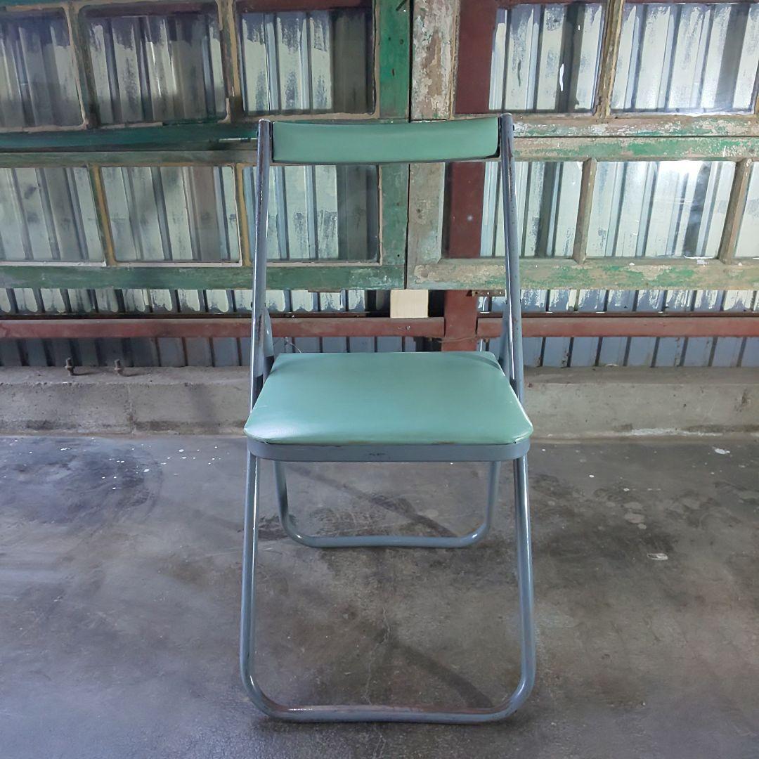 ヴィンテージチェア シャビー シック 鉄製 パイプ椅子 折りたたみ 椅子