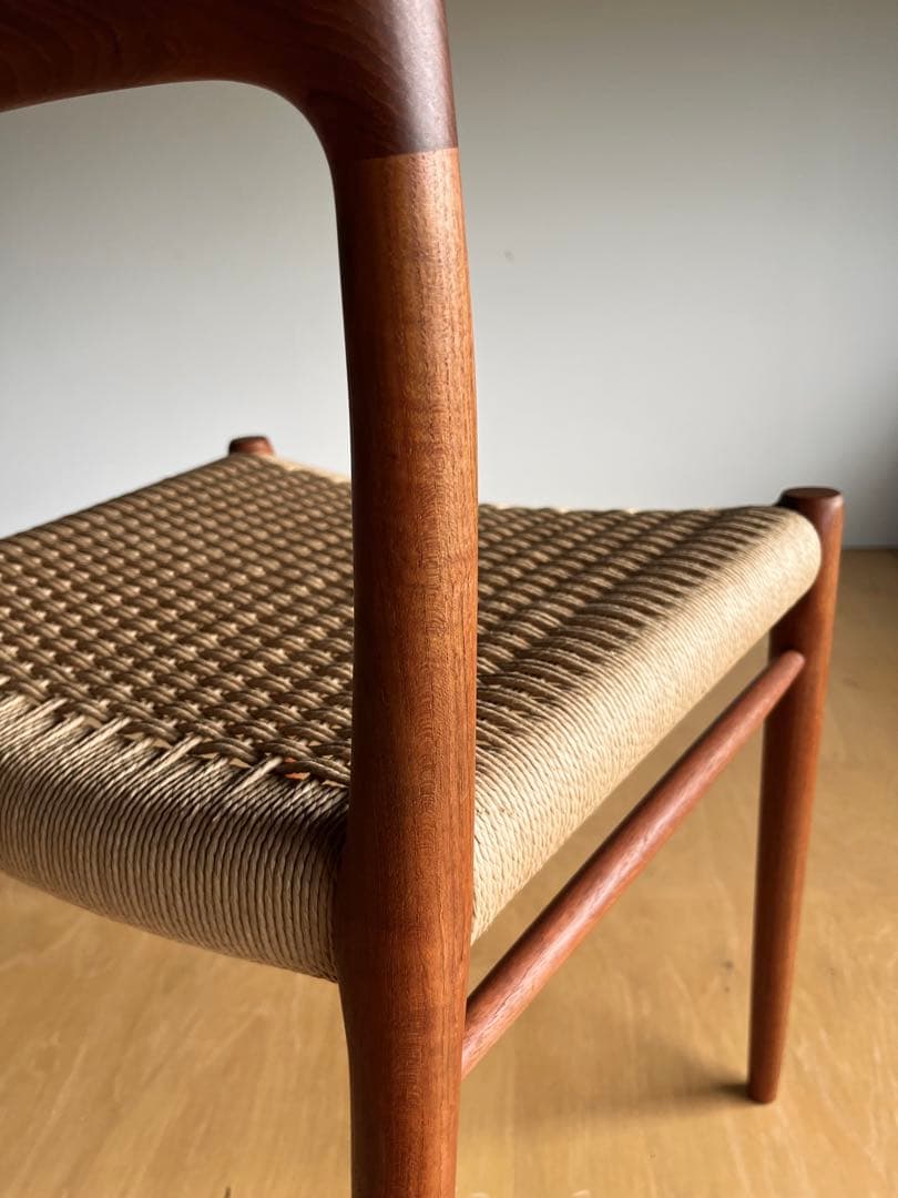 Niels Moller Model 75 チーク ペーパーコード張替え後未使用