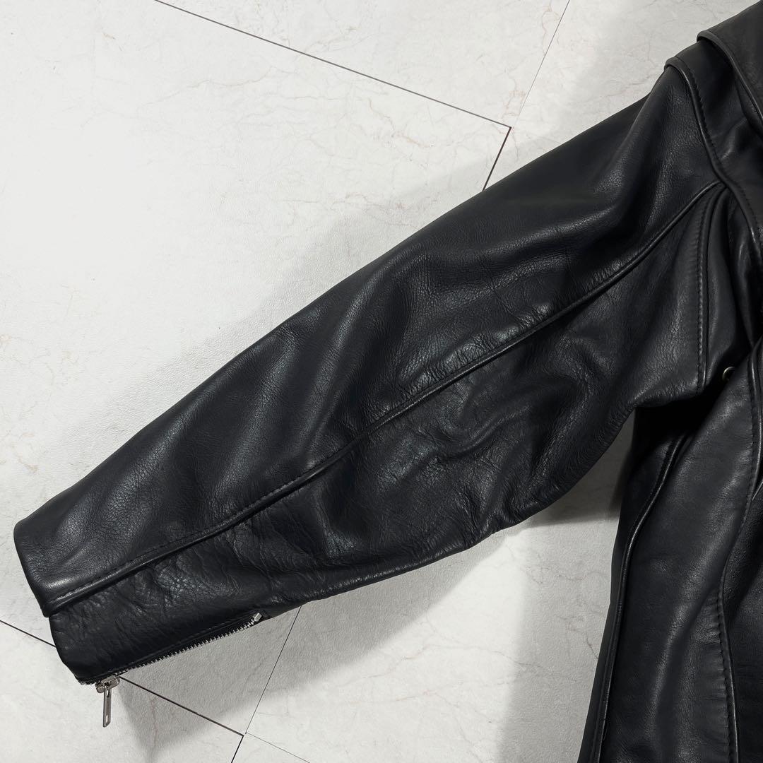 ✨極美品 ショット 641 ライダースジャケット 希少44 レザー 本革