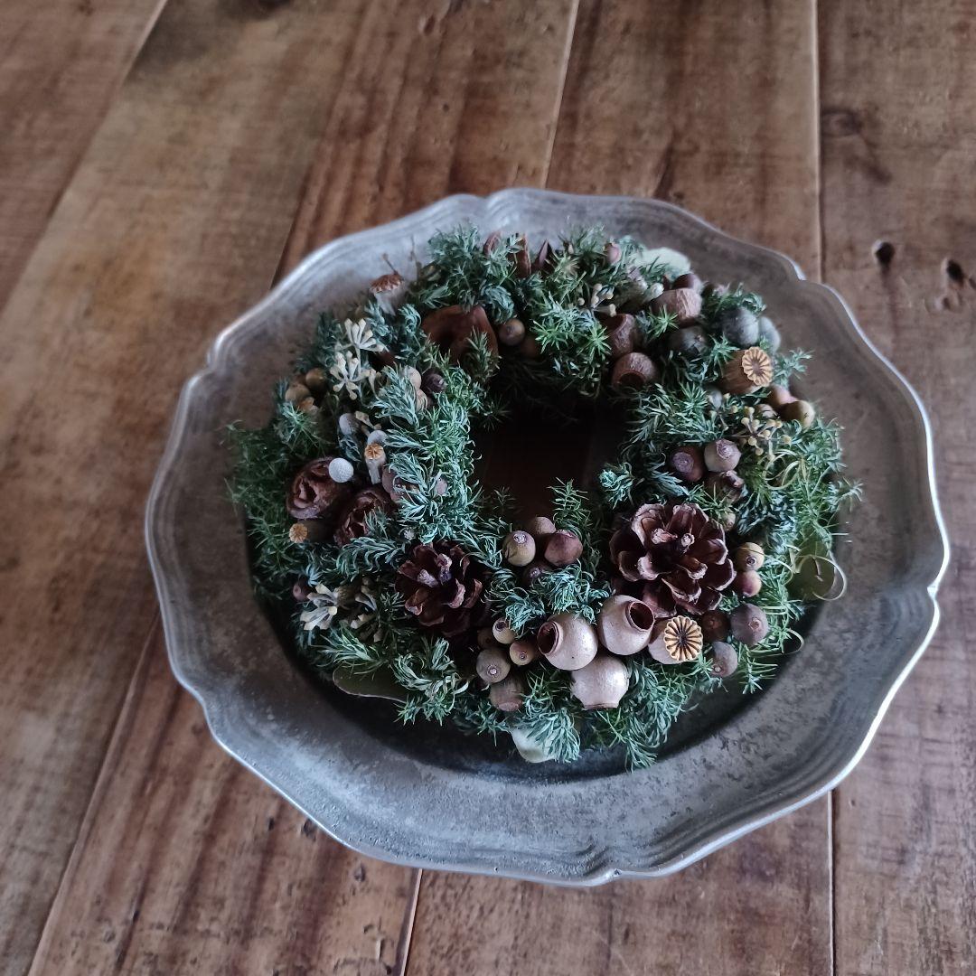 【魔女の棲む森 ～木の実と休日～】ドライフラワー リース クリスマスリース