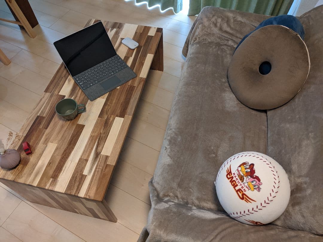 アカシアのローテーブル幅100㎝×奥行45㎝×高37㎝［机　デスク　リビング］