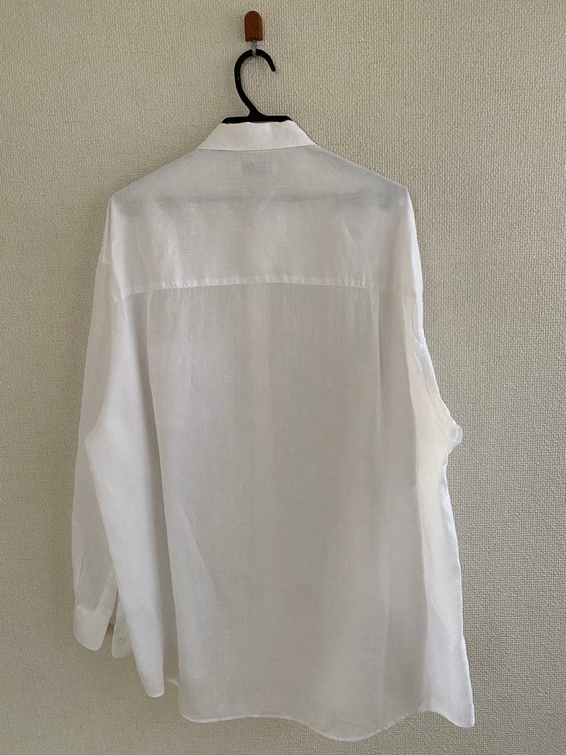 23ss グラフペーパー リネン オーバーサイズ レギュラーカラーシャツ