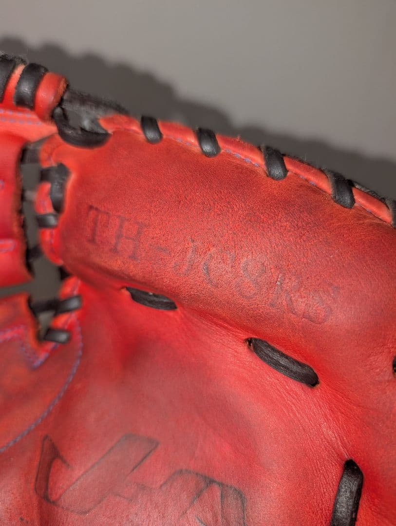 少年軟式　ハタケヤマ　キャッチャーミット　右投げ用　TH-JC8RS　赤