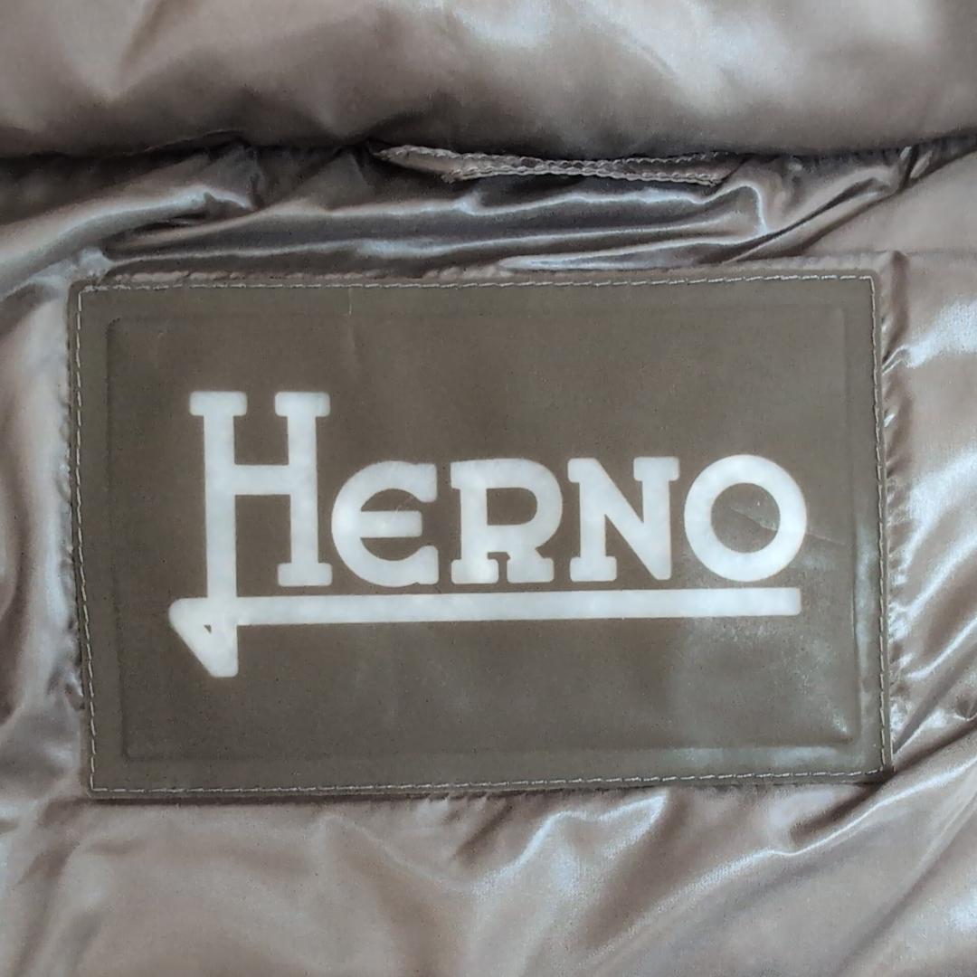 HERNO ダウンベスト 40 軽量グースダウン M相当 上品ブラウン D17