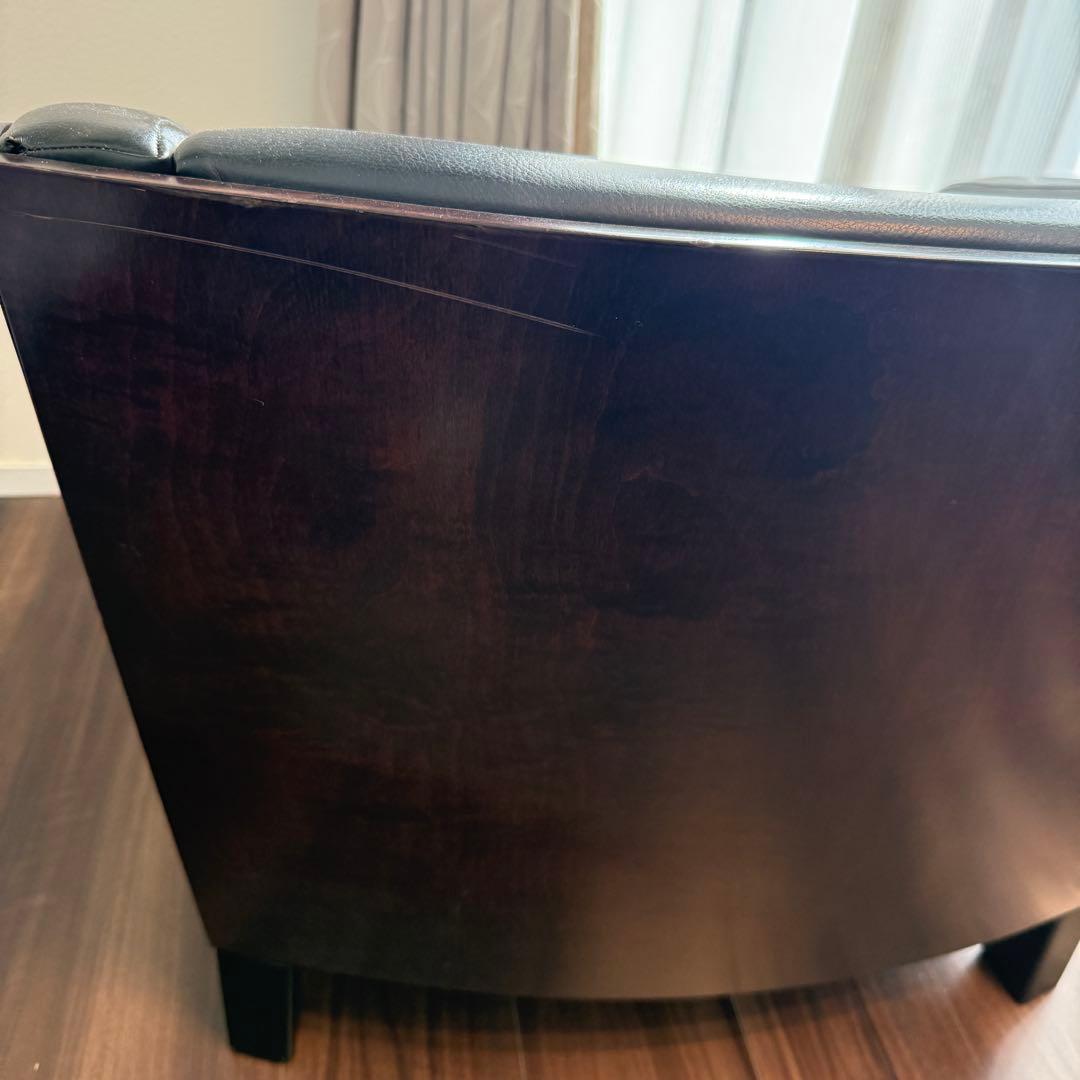 希少品 AD CORE ラウンジチェア ローチェア シングルソファ 木目