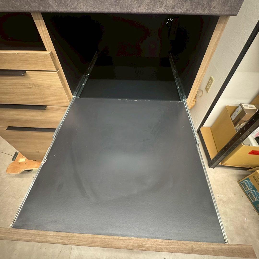 パモウナ 食器棚 キッチンボード IDA-1002R グレイッシュナットnk01