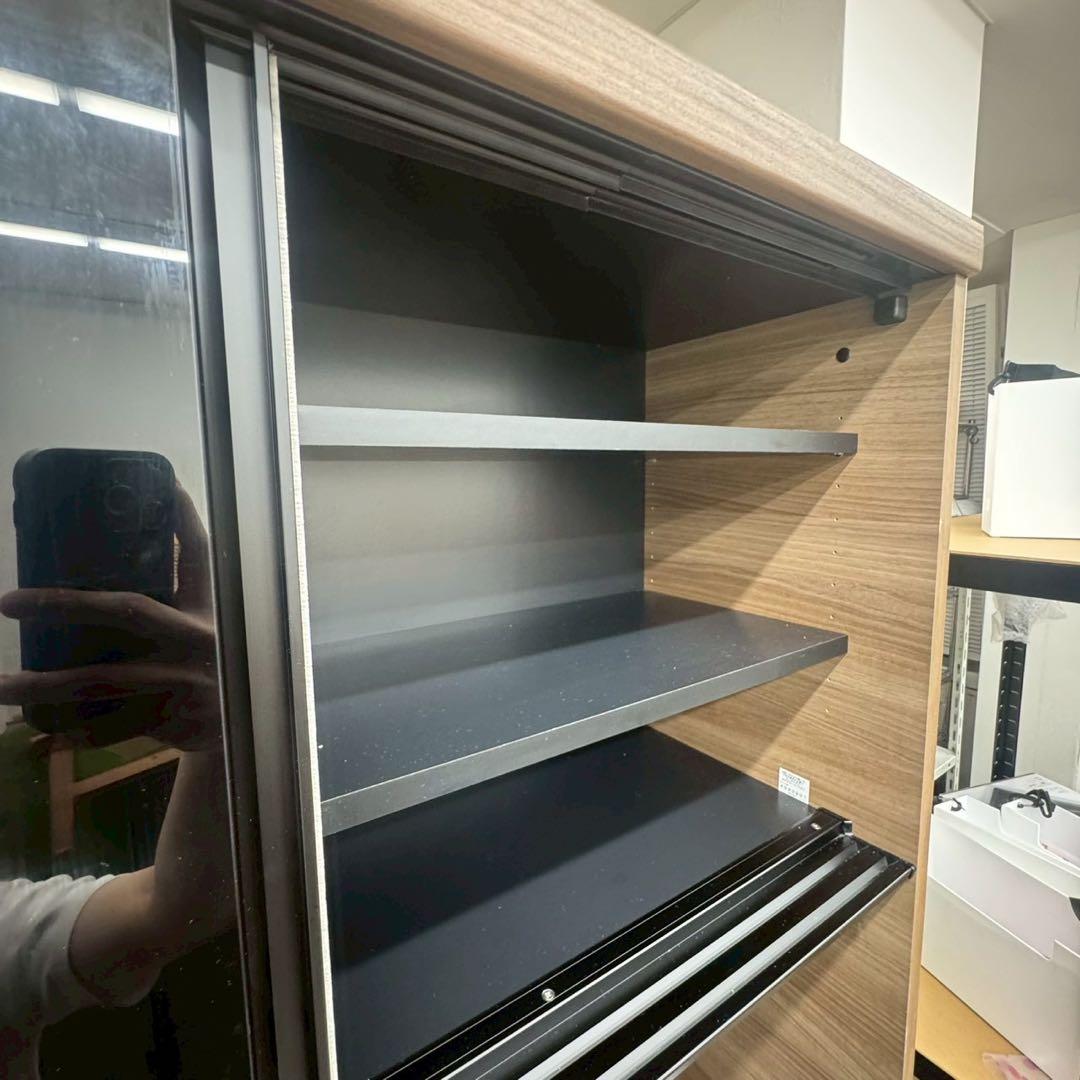 パモウナ 食器棚 キッチンボード IDA-1002R グレイッシュナットnk01