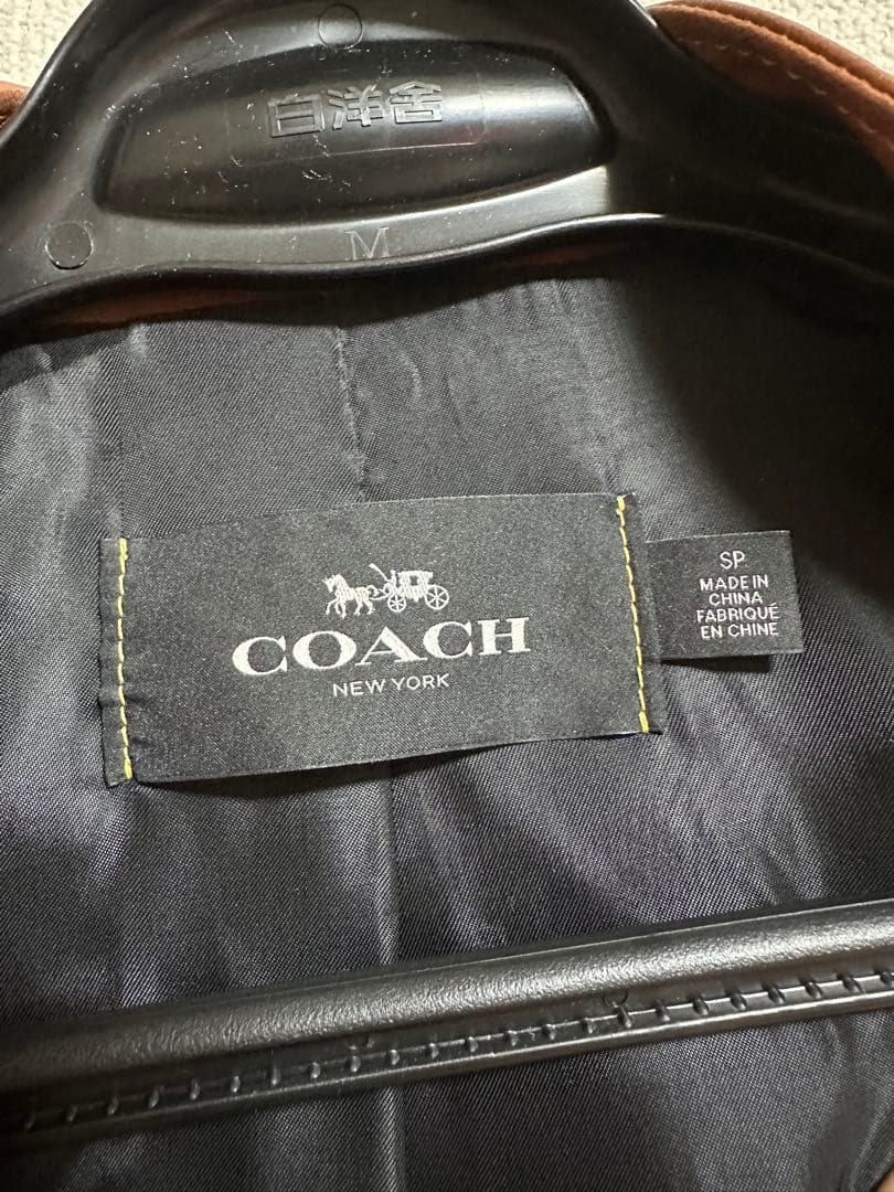 COACH ブラウン ライダースジャケット Mサイズ