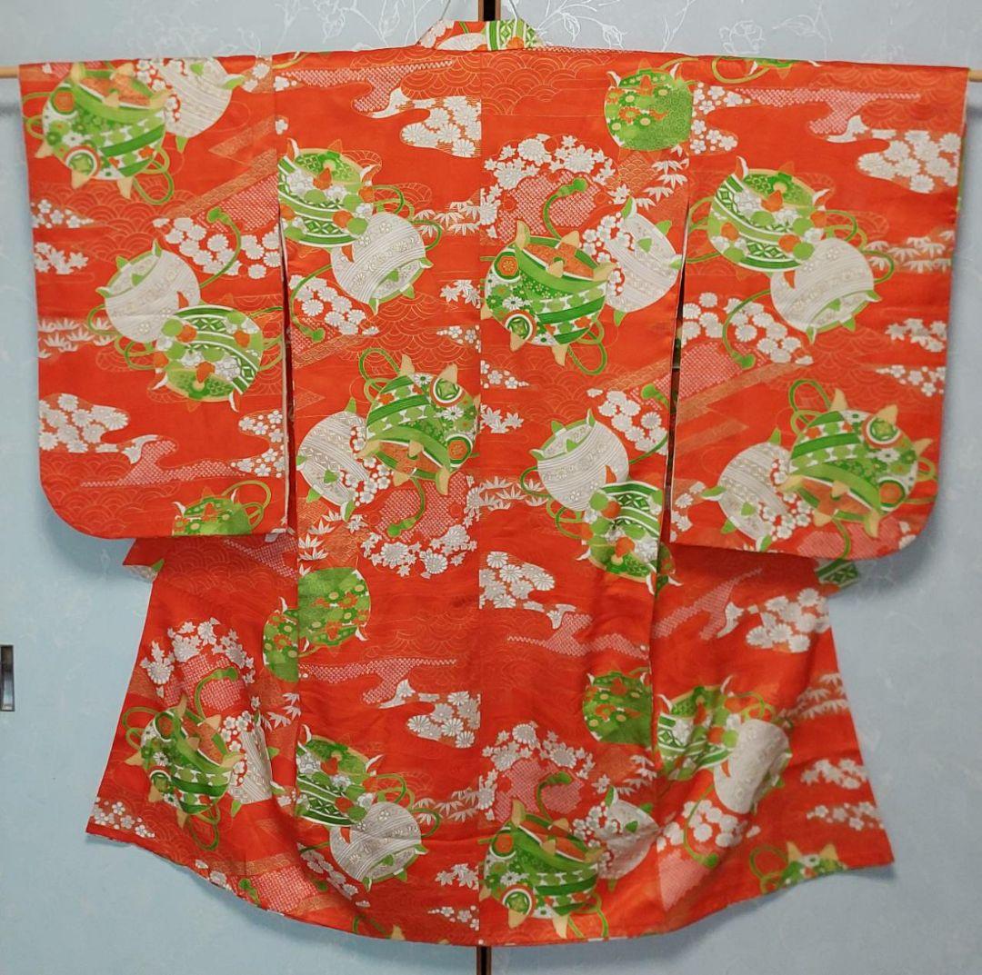 NA154アンティーク子供着物めちゃくちゃ綺麗着丈112センチ裄丈57センチ